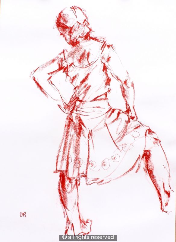 Stepping Out A2 size original drawing