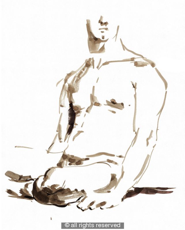 A4 size giclee print BD Male