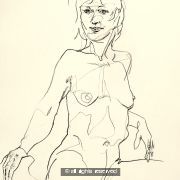 Sitting Pretty A2 size original drawing No.28