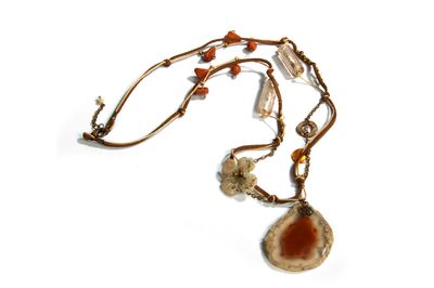 Agate stone necklace 