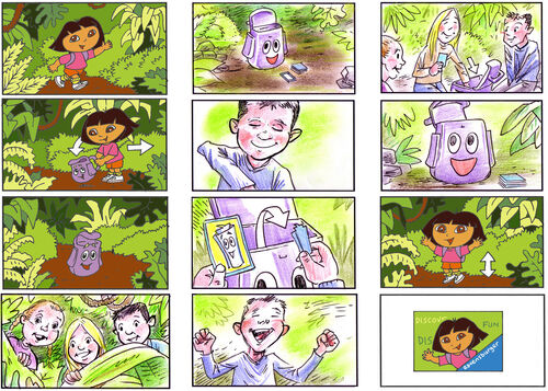 Dora the Explorer storyboard