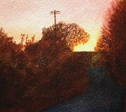 Sunset on the lane