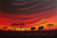 Two Elephants on the Horizon (Sold)