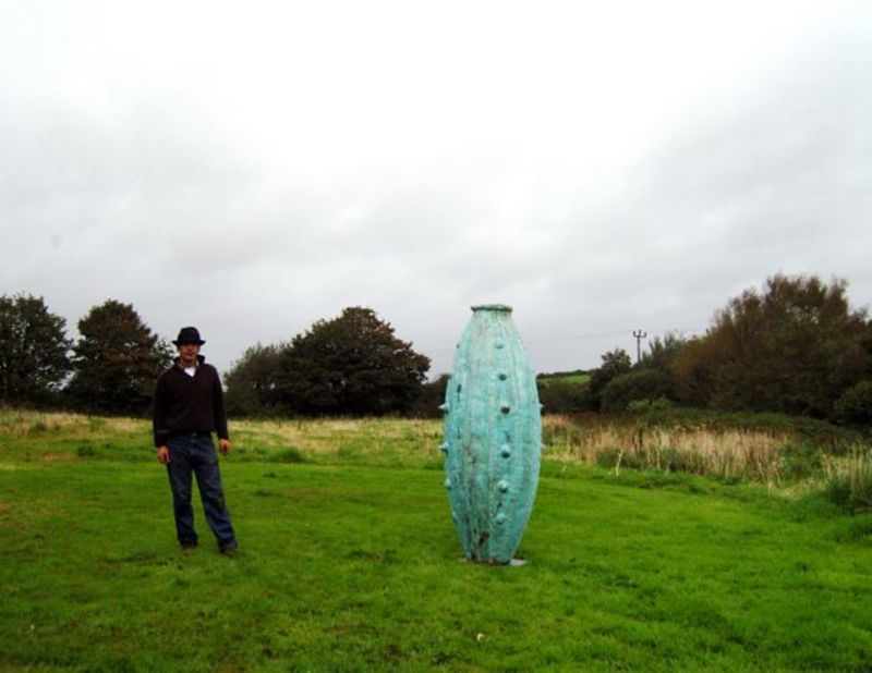 giant verdigris pot 