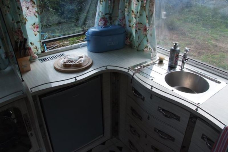 sink and fridge