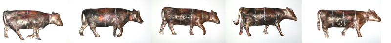 walking cow zoetrope -detail