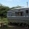 Caravan and shower block