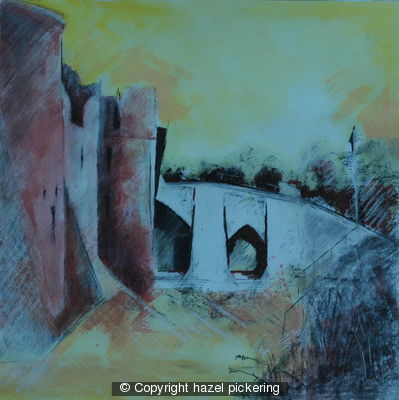 Out to in, Goodrich Castle moat bridge