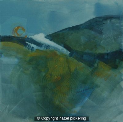 Grass lines, evening cows