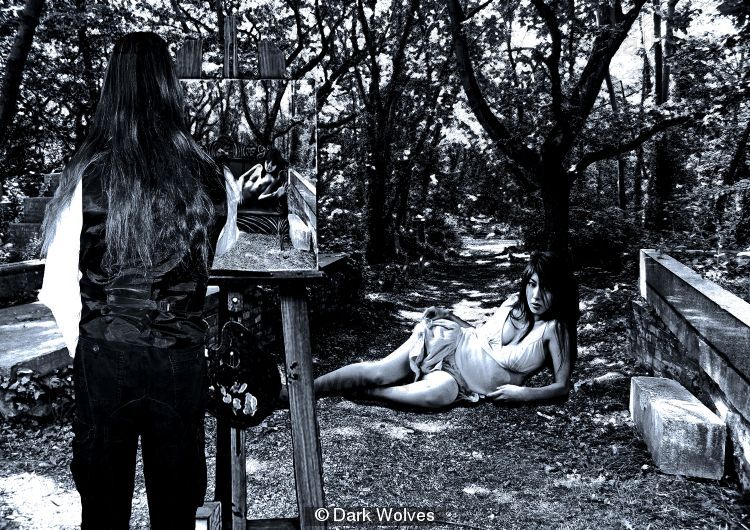An Artist In highgate Cemetery