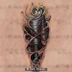 Biomech tattoo 2