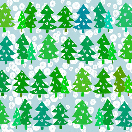 loveheart christmas trees
