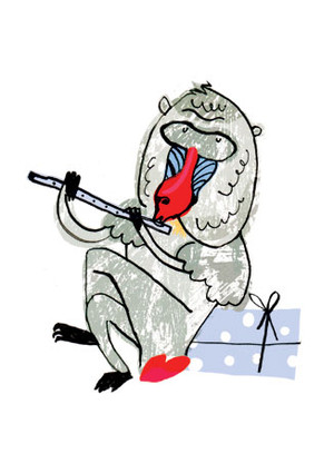 tooting baboon