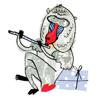 tooting baboon