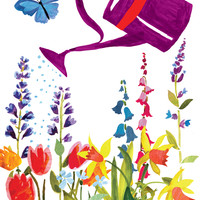 watering the flowers