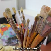 Paint brushes at the Art Atelier