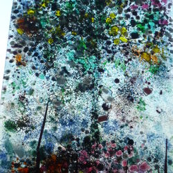 In my Garden fused glass Sculpture