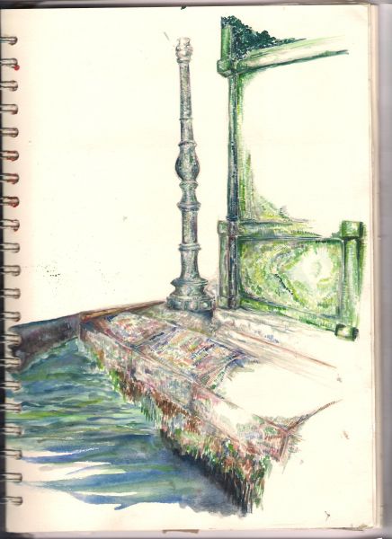 venice, lamp post