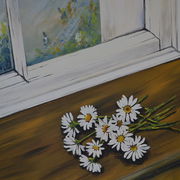 flowers by window
