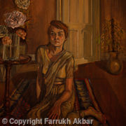 Woman in Green Sari