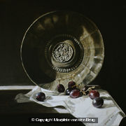 Sint George and the dragon, 17th century pewter bowl