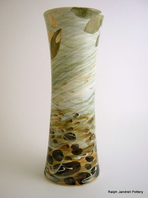 Large waisted vase- River design