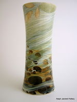 Medium waisted vase- River design