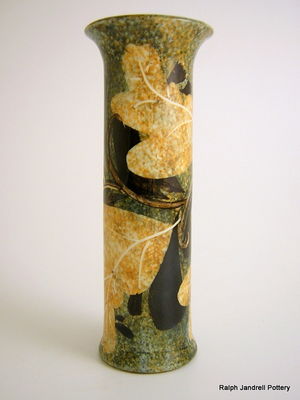 Small cylinder vase- Foliage design