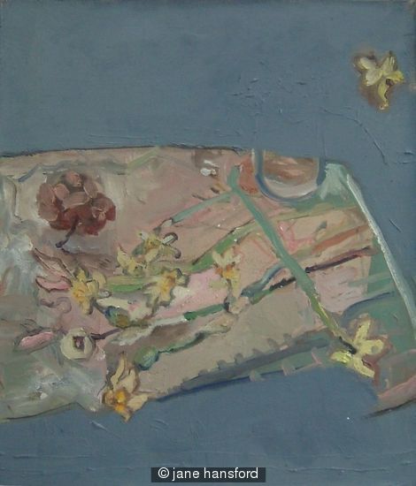 flowers on grey