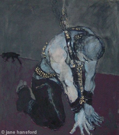 man in chains