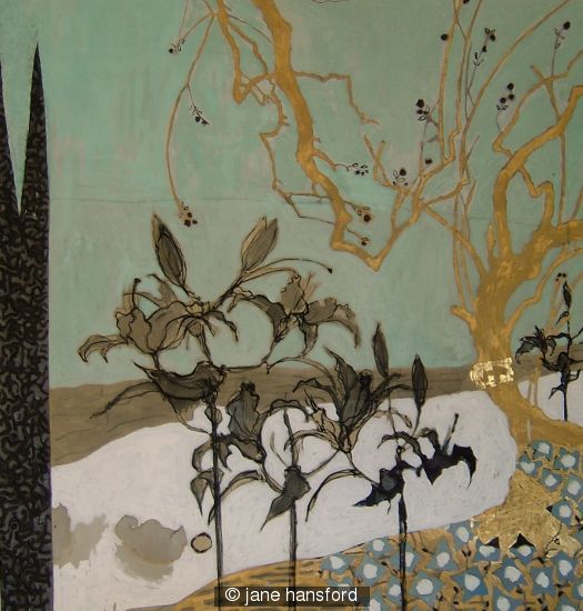 Black lily landscape