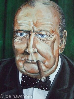 Extract from portrait of Churchill