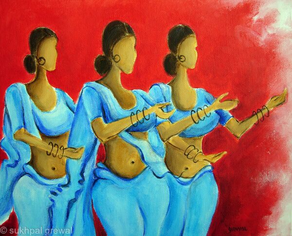 ethnicart - paintings and paintings of women dancing. ethnicart - paintings and