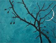 nocturne: black branch against the moon I