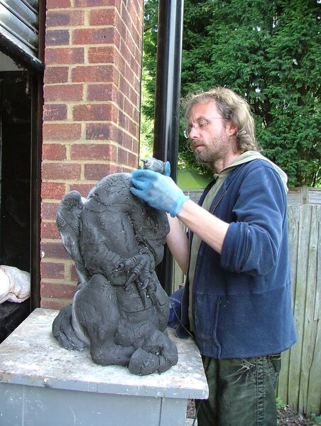 Image 6 - Cliff Wright with cast of hippogriff
