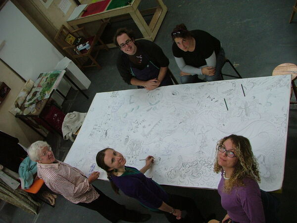Drawing the Big Draw Monoprint