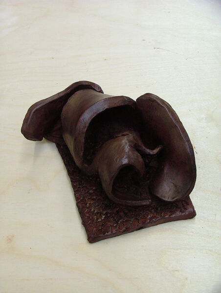 Ceramic Mother and Baby Elephant by Jackie Hutchinson
