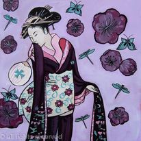 Geisha in purple