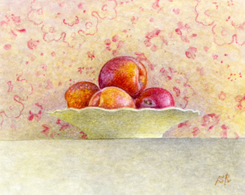 Peaches in a bowl
