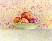 Peaches in a bowl