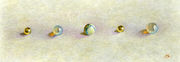Five glass marbles