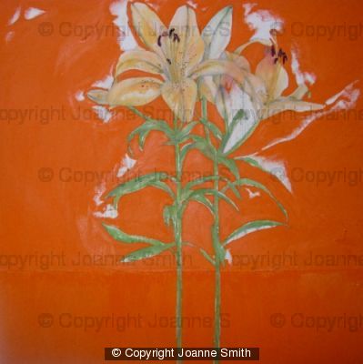 LILIES IN VERMILLION