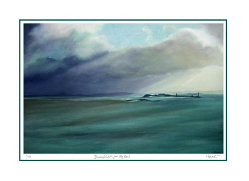 Bamburgh Castle from Holy Island