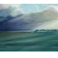 Bamburgh Castle from Holy Island
