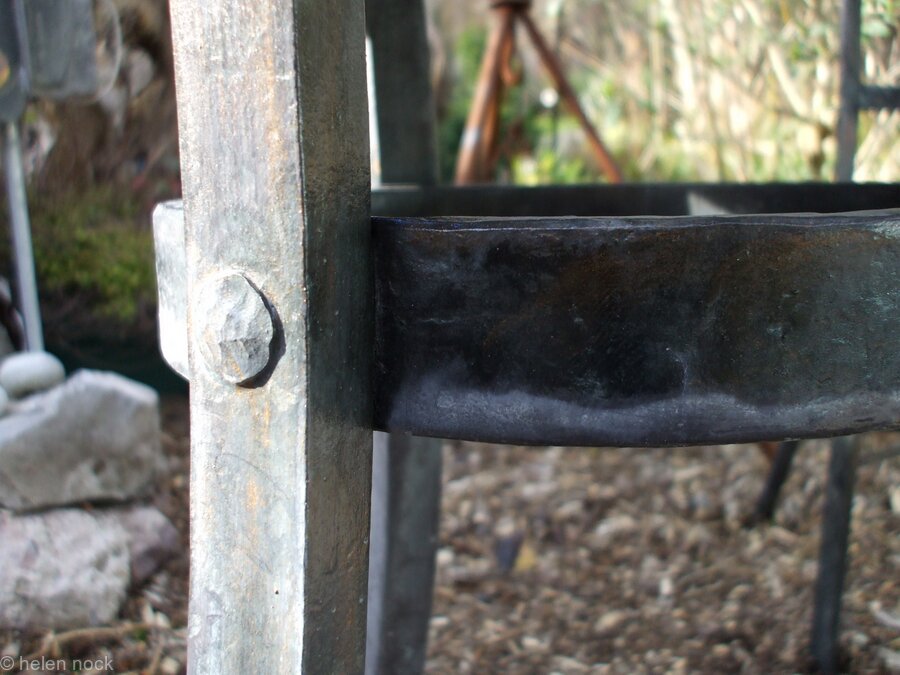 mosaic and metal (detail of metalwork surface finish)