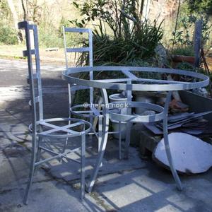 mosaic and metal furniture set