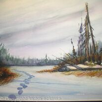 Snowshoeing on Gunflint Lake 2