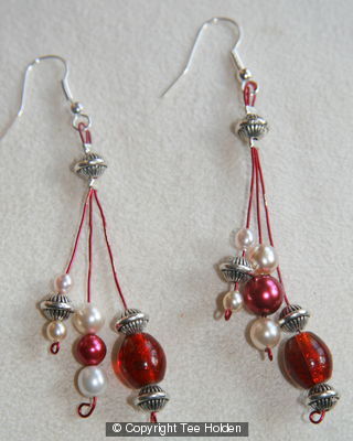 Red Dangle Earrings