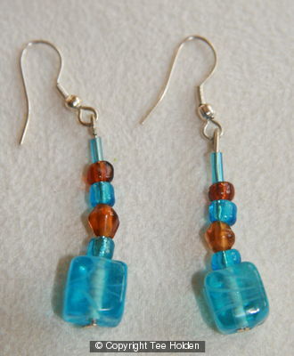 Turquoise  Brown Earrings