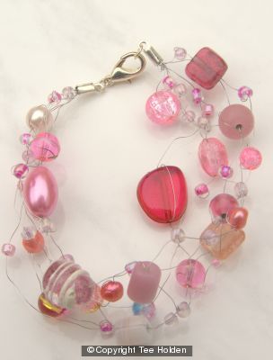 Pretting Pink Wirework Bracelet